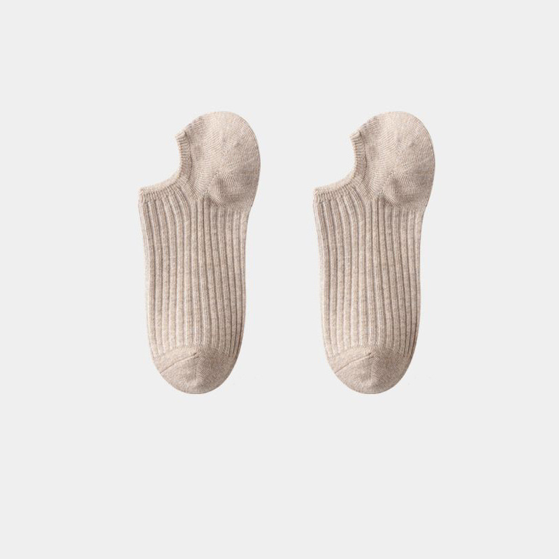 Spring and summer thin solid color Japanese double-needle invisible socks