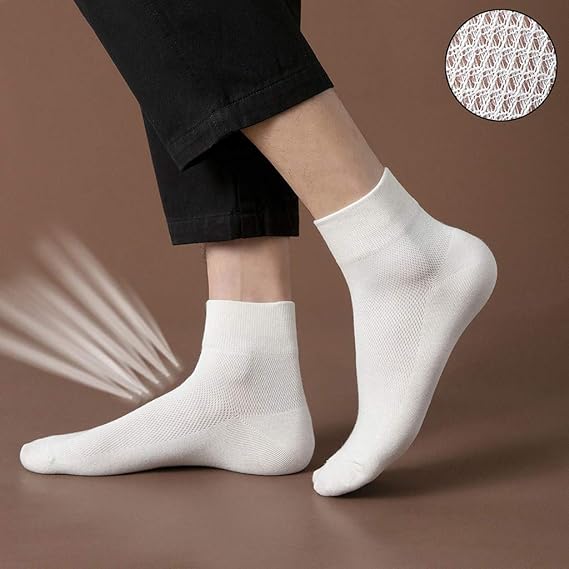 Men's Summer Boat Socks Solid Color Cotton Socks